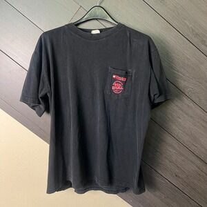 VTG Winston No Bull Pocket Graphic Tee XL Black‎ USA Made NASCAR Single Stitch